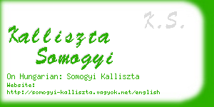 kalliszta somogyi business card